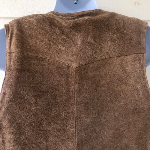 Adler Leather Manufacturing Co Vintage Size 42 Suede Sherpa Lined Vest Jacket - Picture 14 of 15